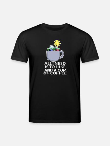 Coffee Mountain Mountains Hiking - Stanley/Stella CREATOR Unisex Organic T-Shirt - black