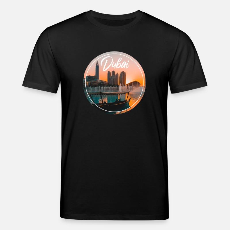 Dubai Sonnenuntergang Skyline Boot - Stanley/Stella Unisex Bio-T-Shirt CREATOR  - Schwarz