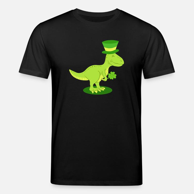 St. Patrick's Day Dinosaurier Irisch - Stanley/Stella Unisex Bio-T-Shirt CREATOR  - Schwarz