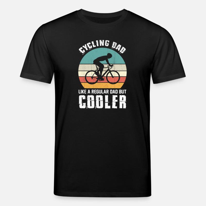 Fahrradfahrender Vater - Stanley/Stella Unisex Bio-T-Shirt CREATOR  - Schwarz