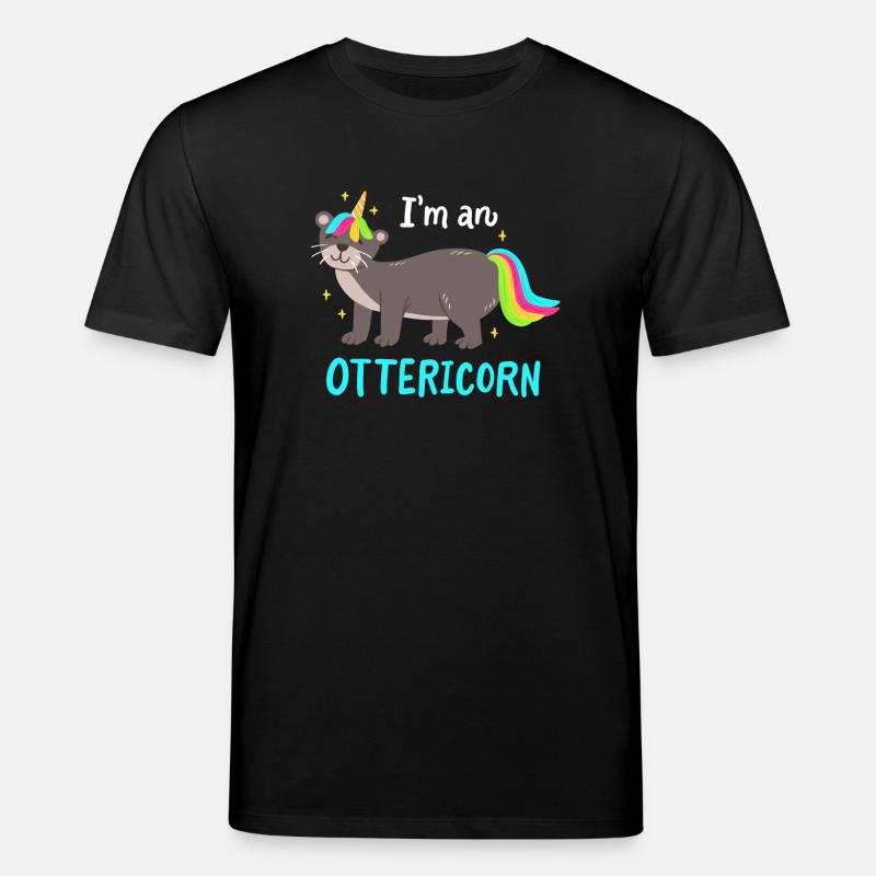Otter Einhorn - Stanley/Stella Unisex Bio-T-Shirt CREATOR  - Schwarz