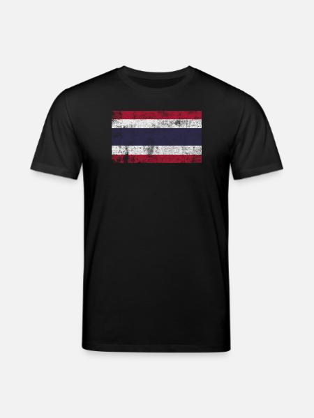 Flag Thailand Flag Grunge Retro Vintage - Stanley/Stella CREATOR Unisex Organic T-Shirt - black