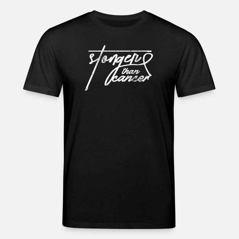 Stronger Than Cancer Script - Stanley/Stella CREATOR Unisex Organic T-Shirt - black