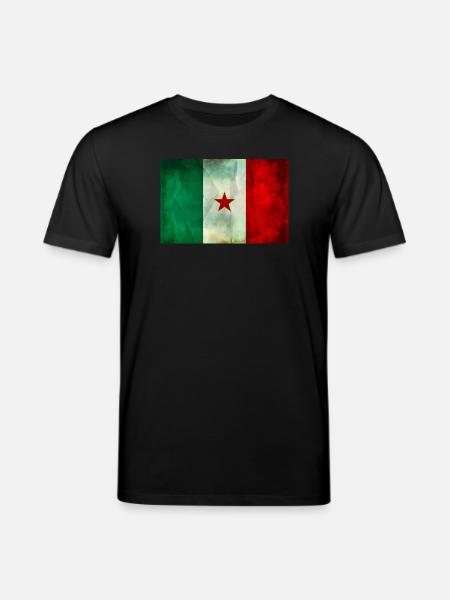 T-shirt partisan flag Garibaldi brigades - Stanley/Stella CREATOR Unisex Organic T-Shirt - black