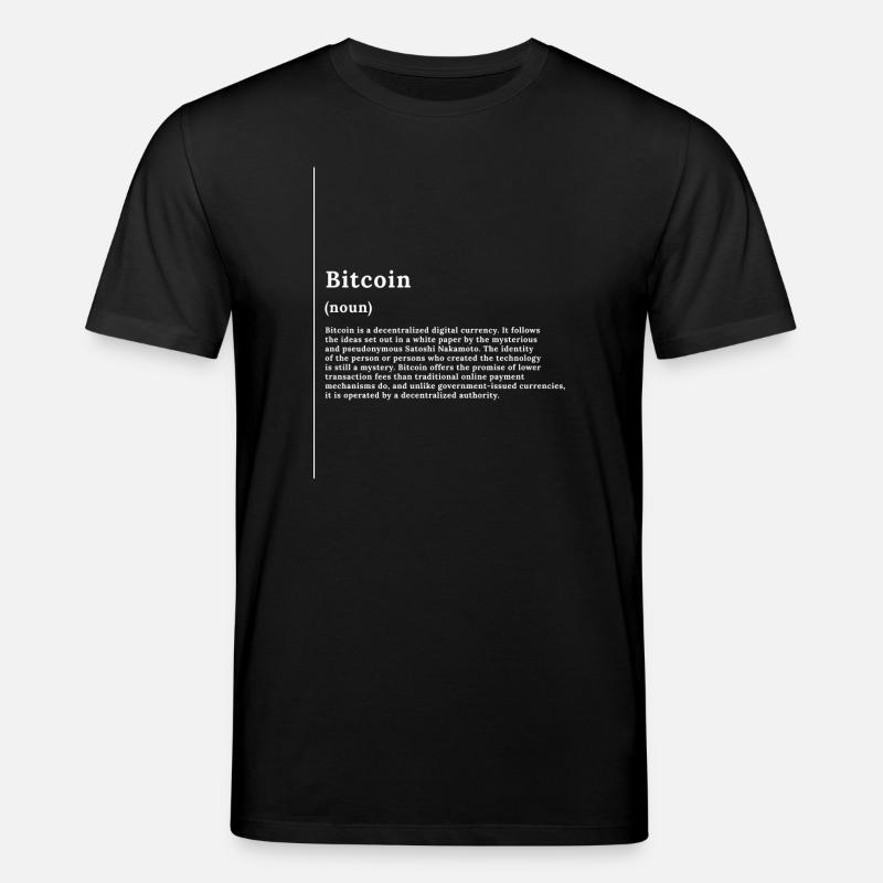 Tée monochrome du Glyphe Bitcoin - T-shirt bio CREATOR Stanley/Stella Unisexe - noir