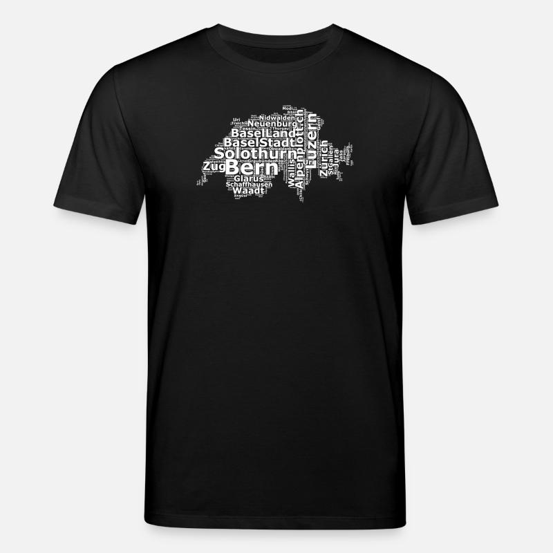 Switzerland dialect white - Stanley/Stella CREATOR Unisex Organic T-Shirt - black