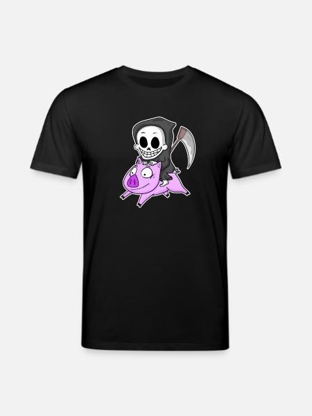 Faucheuse et Cochon - T-shirt bio CREATOR Stanley/Stella Unisexe - noir