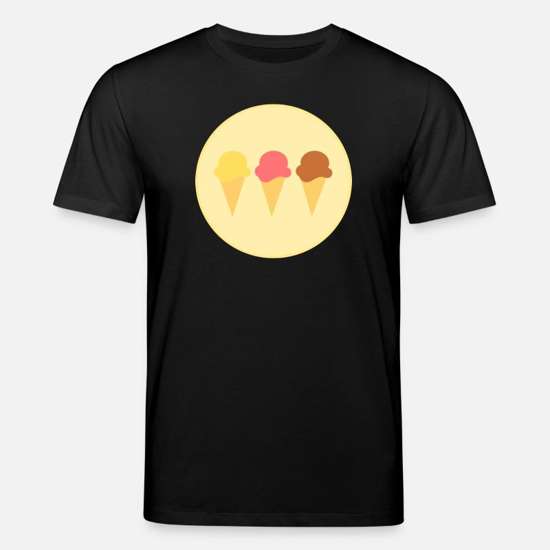 Eis Eiscreme Erdbeereis Vanilleeis Schokoeis - Stanley/Stella Unisex Bio-T-Shirt CREATOR  - Schwarz