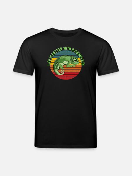 Life’s Better with a Chameleon - Stanley/Stella CREATOR Unisex Organic T-Shirt - black