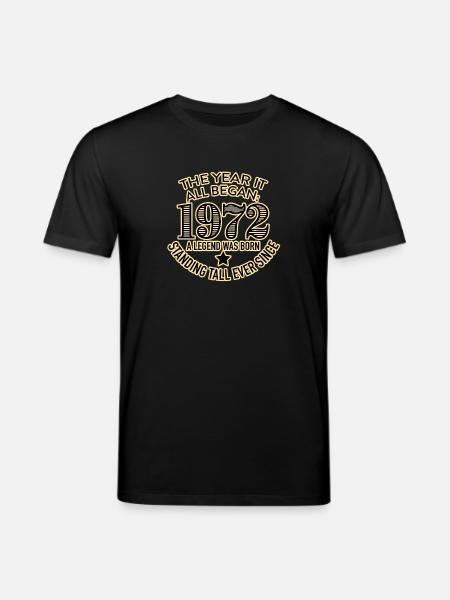 1972 Year of birth - Stanley/Stella CREATOR Unisex Organic T-Shirt - black