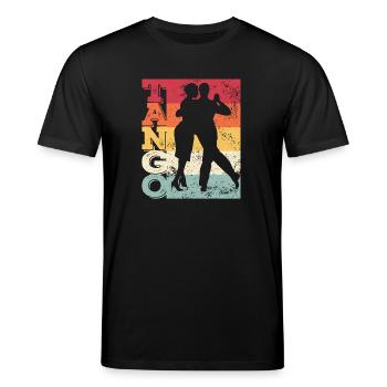 Tango Argentino Retro Vintage Tango Vals Dance - Stanley/Stella Unisex Bio-T-Shirt CREATOR  - Schwarz - Vorne - Alina (178cm) & Michal (187cm)