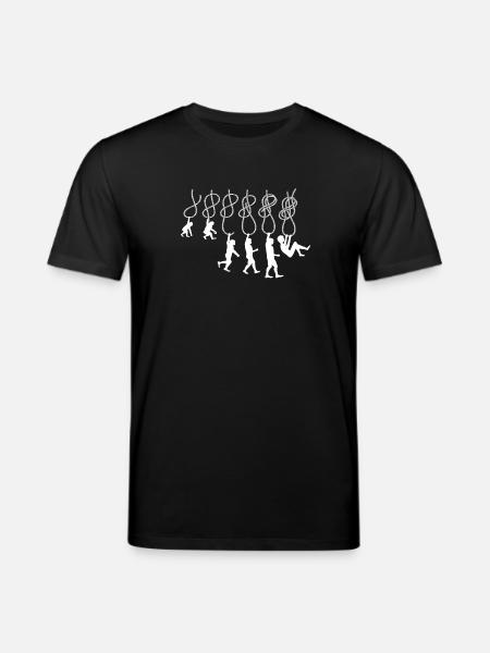Evolution Klettern Kletterknoten Achter Knoten - Stanley/Stella Unisex Bio-T-Shirt CREATOR  - Schwarz