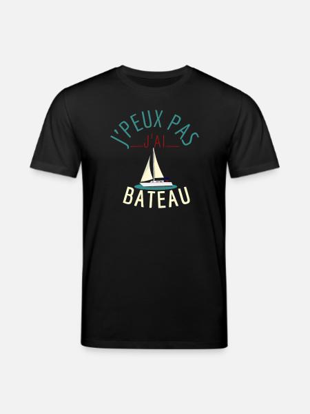 j'peux pas j'ai bateau - T-shirt bio CREATOR Stanley/Stella Unisexe - noir