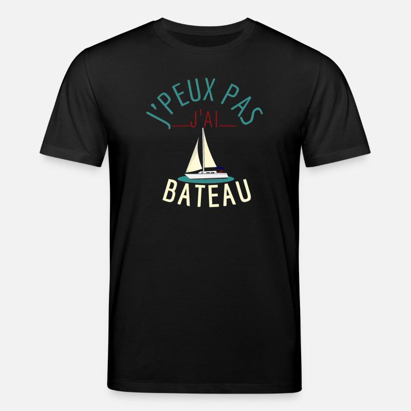 j'peux pas j'ai bateau - T-shirt bio CREATOR Stanley/Stella Unisexe - noir