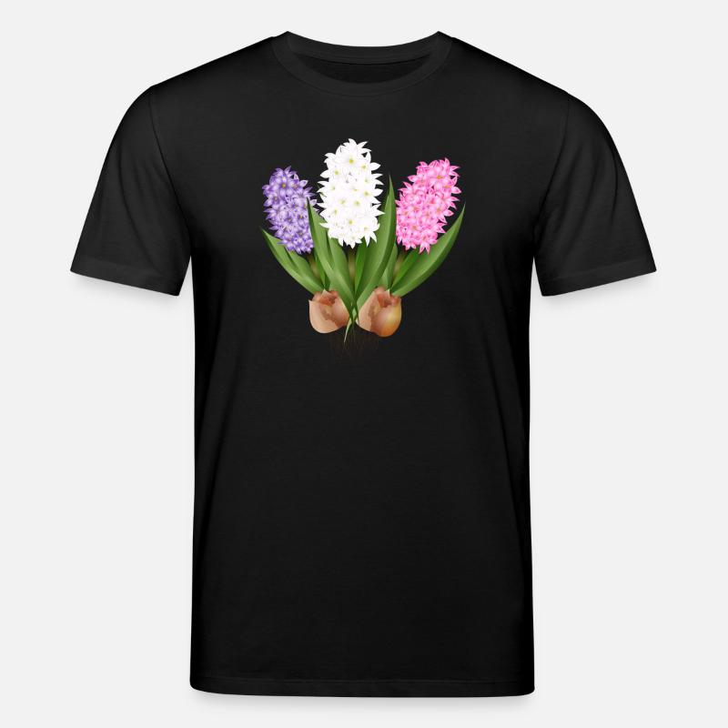 Jacinthes dessinées à la main - T-shirt bio CREATOR Stanley/Stella Unisexe - noir