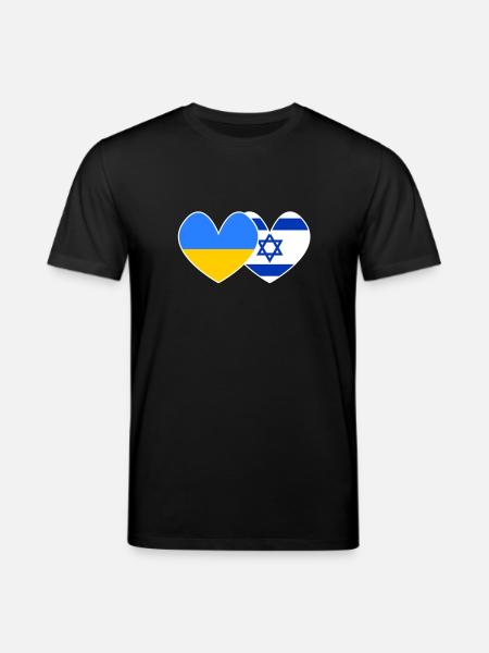 Ukraine and Israel support - Stanley/Stella CREATOR Unisex Organic T-Shirt - black