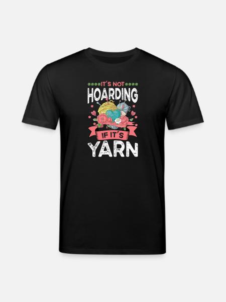 Knitting Yarn Wool Stash Crochet - Stanley/Stella CREATOR Unisex Organic T-Shirt - black