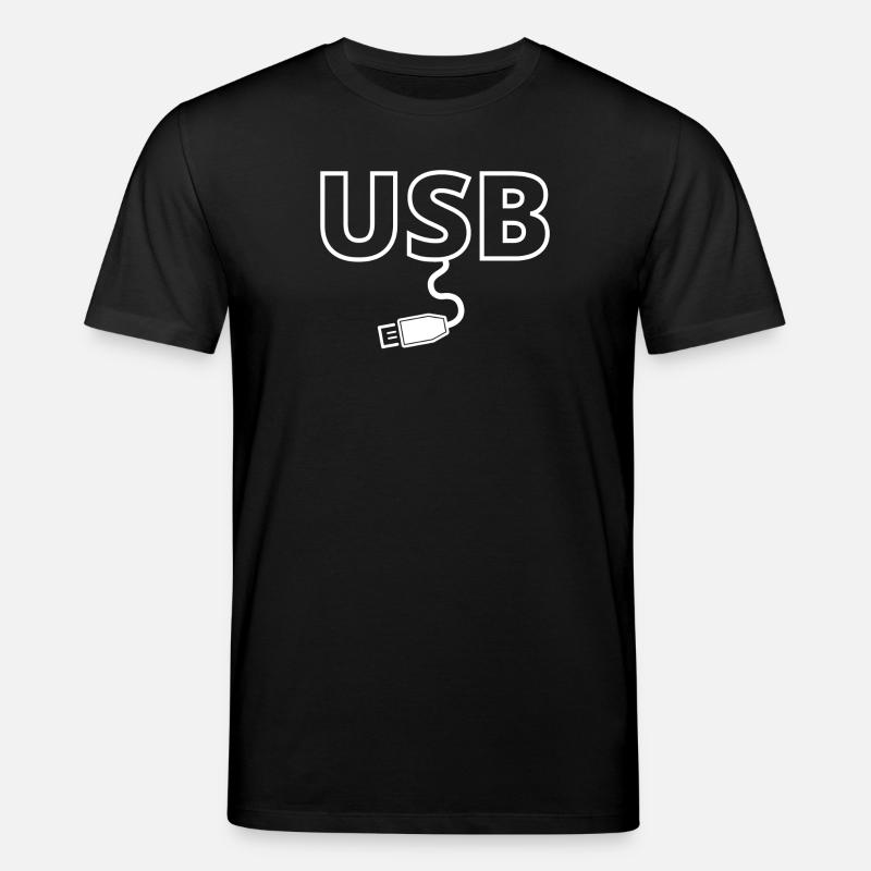 USB, USB flash drive, computer fan - Stanley/Stella CREATOR Unisex Organic T-Shirt - black