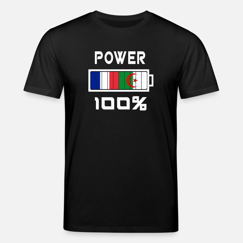 Algerien und Frankreich machen 100% - Stanley/Stella Unisex Bio-T-Shirt CREATOR  - Schwarz