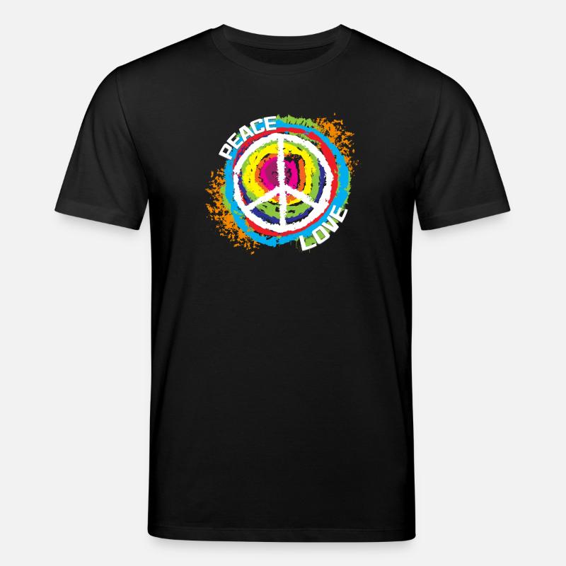 Liebe Frieden Spruch Friedenszeichen Weltfrieden - Stanley/Stella Unisex Bio-T-Shirt CREATOR  - Schwarz
