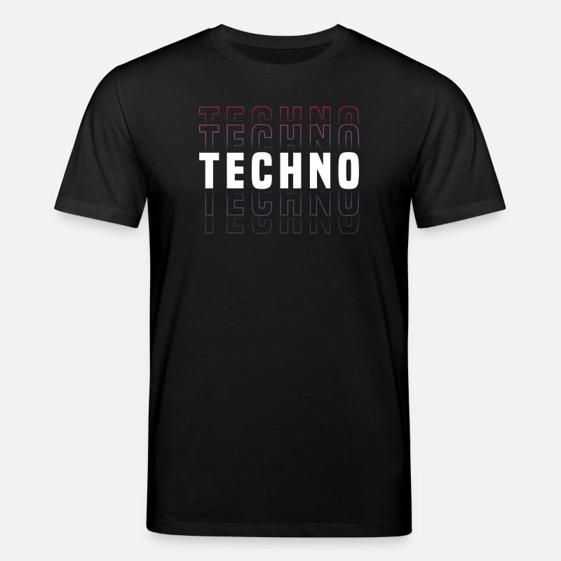 Futuristisches Techno-Design mit Neonfarben - Stanley/Stella Unisex Bio-T-Shirt CREATOR  - Schwarz