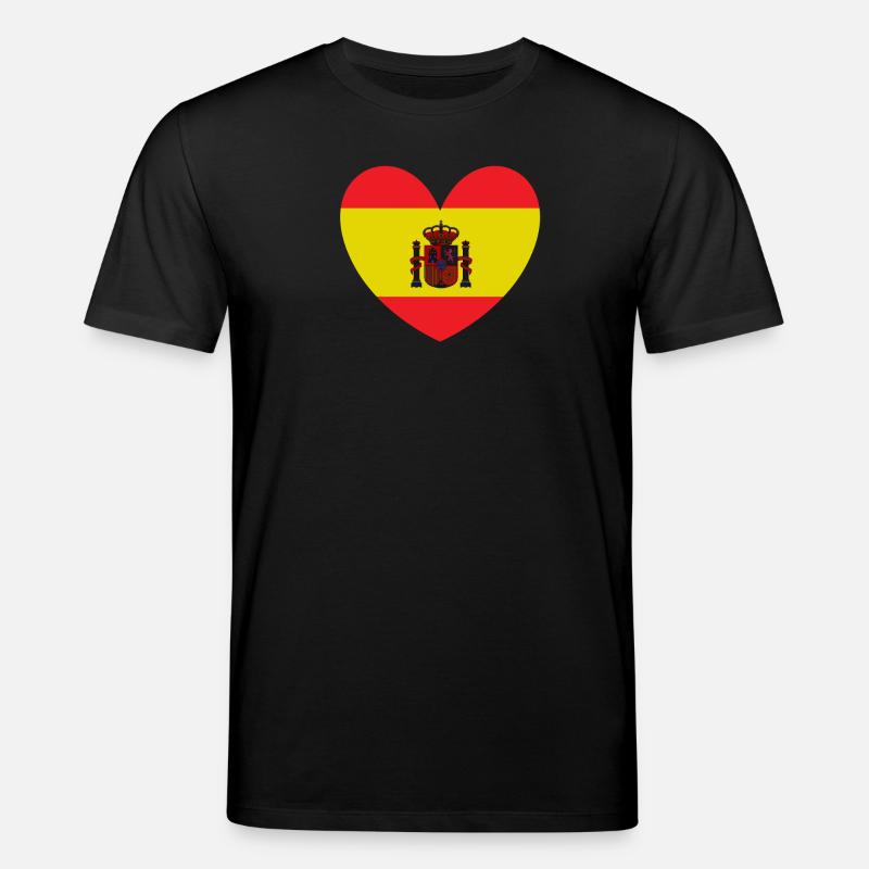 Herzflagge von Spanien - Stanley/Stella Unisex Bio-T-Shirt CREATOR  - Schwarz