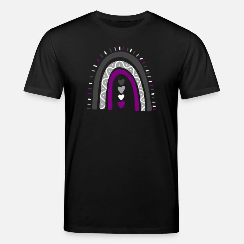 Asexual Boho Rainbow Ace Pride - Stanley/Stella CREATOR Unisex Organic T-Shirt - black