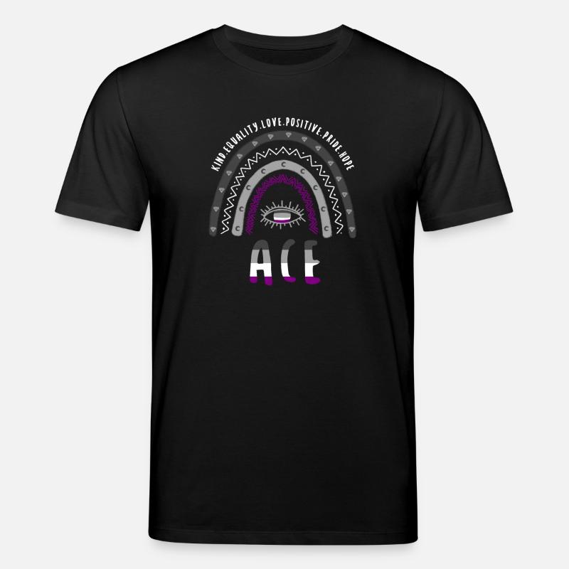 Boho Regenbogen Ace Pride - Stanley/Stella Unisex Bio-T-Shirt CREATOR - Schwarz