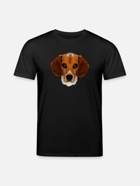 jagdhunde, Beagle leinwand optik - Stanley/Stella Unisex Bio-T-Shirt CREATOR  - Schwarz
