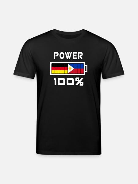 Germany and Philippines Power 100% - Stanley/Stella CREATOR Unisex Organic T-Shirt - black