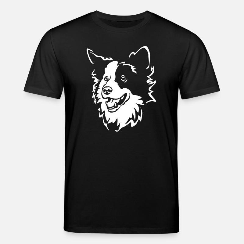 Border Collie Kopf "Black Edition" - Stanley/Stella Unisex Bio-T-Shirt CREATOR  - Schwarz
