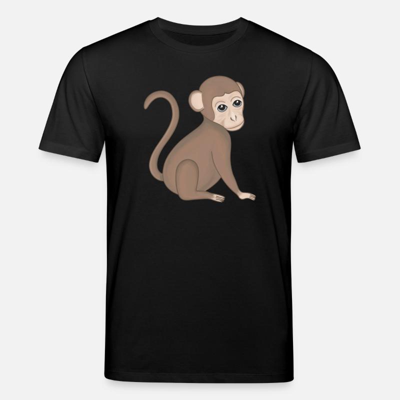 Affe Baby Äffchen - Stanley/Stella Unisex Bio-T-Shirt CREATOR  - Schwarz