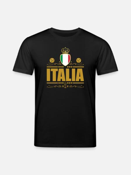 ITALIA CALCIO GOLD VIGNETTE - Stanley/Stella CREATOR Unisex Organic T-Shirt - black