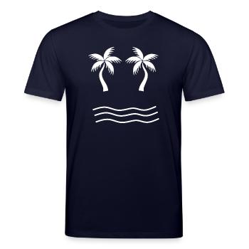Palmier Blanc - T-shirt bio CREATOR Stanley/Stella Unisexe - marine - Devant