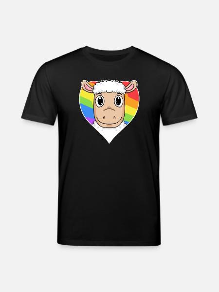 Schaf Lgbt Regenbogen Farben - Stanley/Stella Unisex Bio-T-Shirt CREATOR - Schwarz