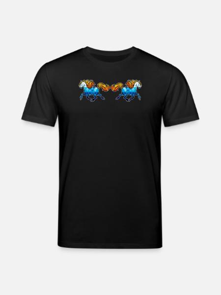 Icelandic Horses Horses Gallop Horse love Horse fan - Stanley/Stella CREATOR Unisex Organic T-Shirt - black