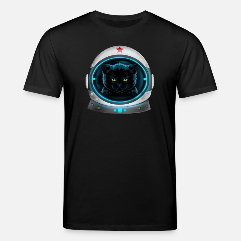 astronaute chat de l’espace en colère - T-shirt bio CREATOR Stanley/Stella Unisexe - noir