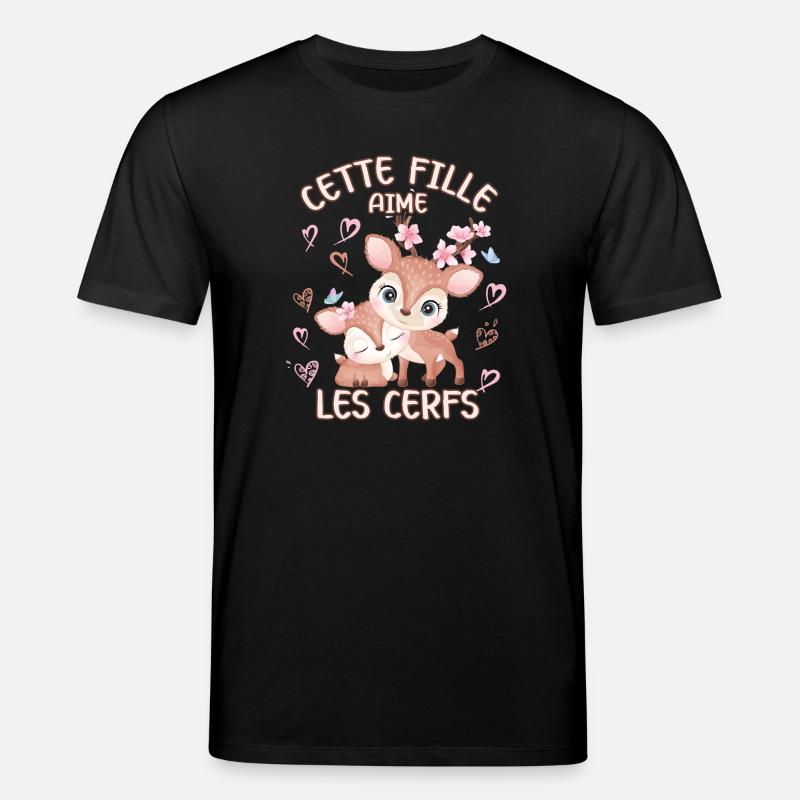 Dieses Mädchen Liebt Rehe - Stanley/Stella Unisex Bio-T-Shirt CREATOR  - Schwarz