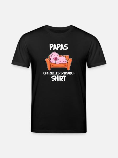 Papa Schlafshirt Vater Geschenk - Stanley/Stella Unisex Bio-T-Shirt CREATOR - Schwarz