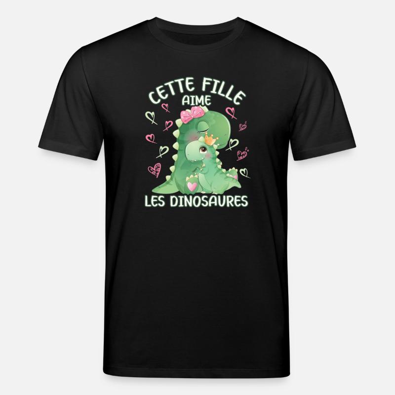 Dieses Mädchen Liebt Dinosaurier - Stanley/Stella Unisex Bio-T-Shirt CREATOR  - Schwarz
