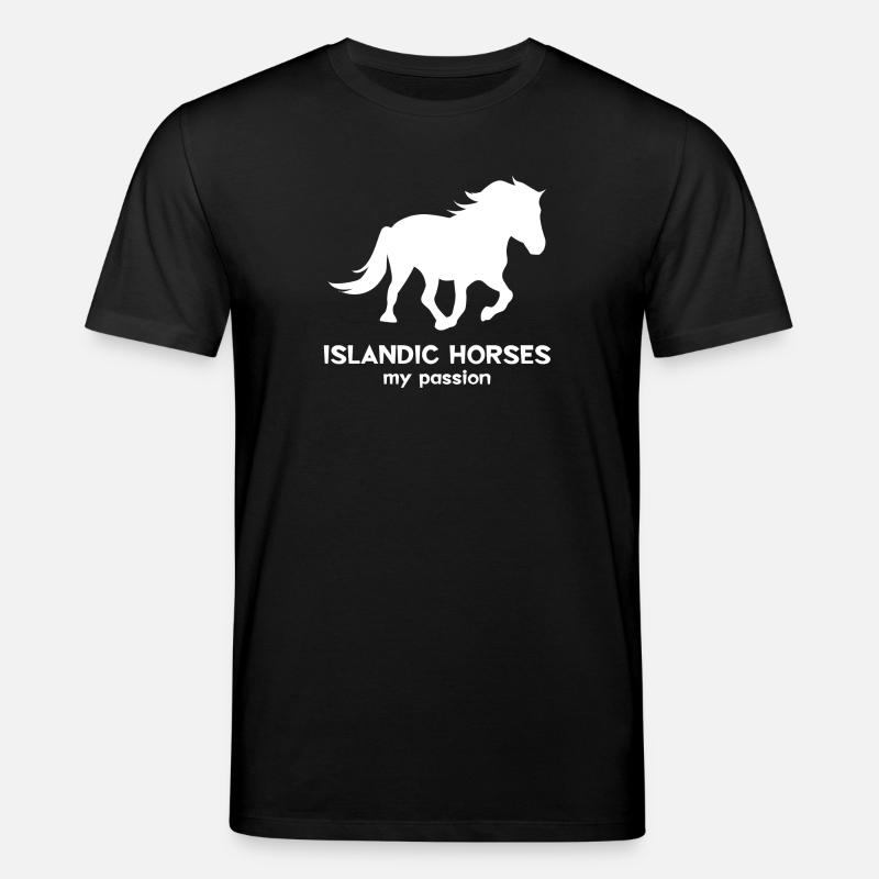 Pferde Statement Islandpferde Isländer Pferdeliebe - Stanley/Stella Unisex Bio-T-Shirt CREATOR - Schwarz