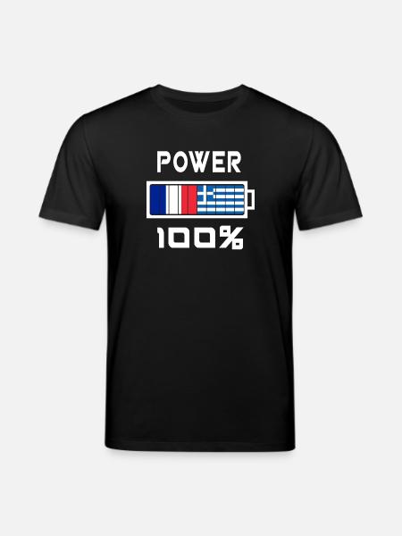 Greece and France feed 100% - Stanley/Stella CREATOR Unisex Organic T-Shirt - black
