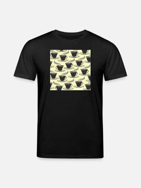 tolle küchenmuster, kaffeetassenmuster - Stanley/Stella Unisex Bio-T-Shirt CREATOR - Schwarz
