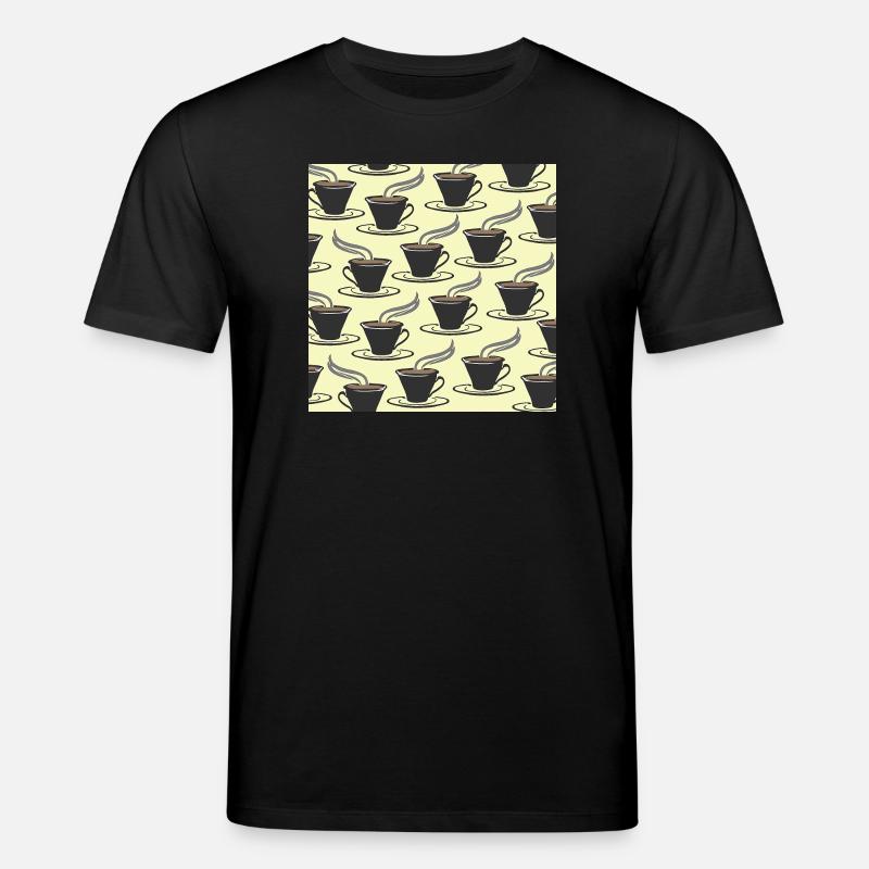 tolle küchenmuster, kaffeetassenmuster - Stanley/Stella Unisex Bio-T-Shirt CREATOR  - Schwarz