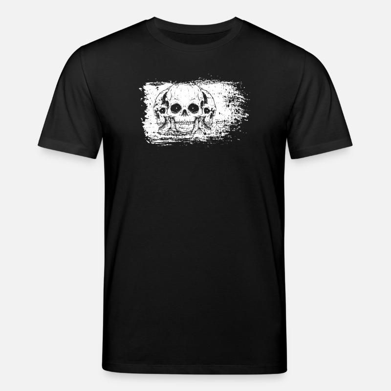 Gebleichte Rahmenschädel - Stanley/Stella Unisex Bio-T-Shirt CREATOR - Schwarz