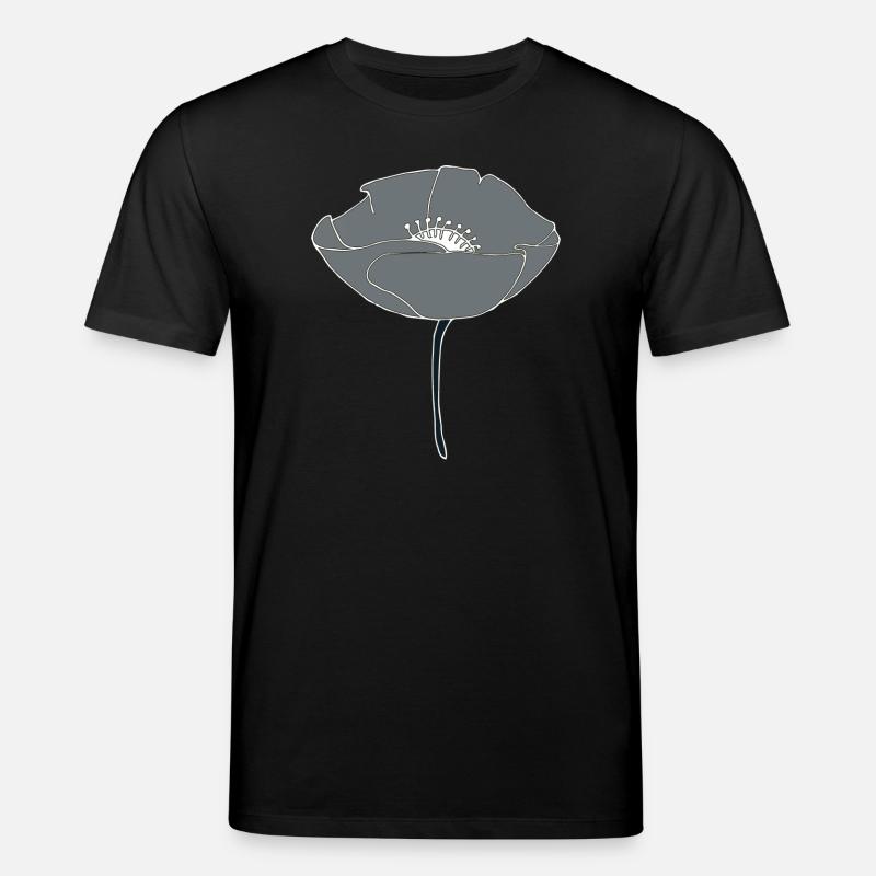 mohnblume grau - Stanley/Stella Unisex Bio-T-Shirt CREATOR  - Schwarz