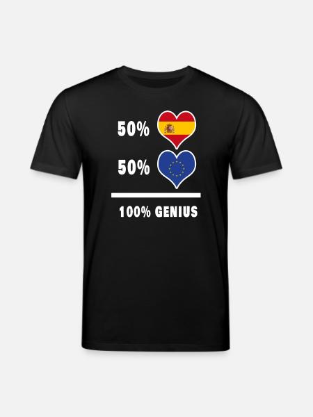 Europe and Spain genius / gift - Stanley/Stella CREATOR Unisex Organic T-Shirt - black