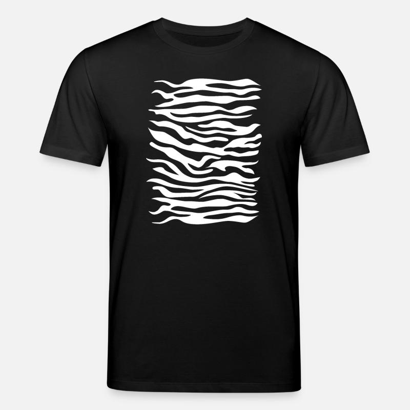 Zebra pattern white - Stanley/Stella CREATOR Unisex Organic T-Shirt - black