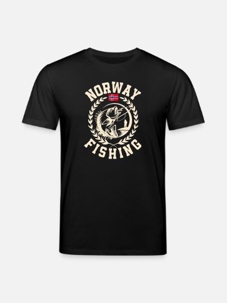 Norwegia Wędkarstwo Fishing Tour - Ekologiczna koszulka typu unisex Stanley/Stella CREATOR  - czarny