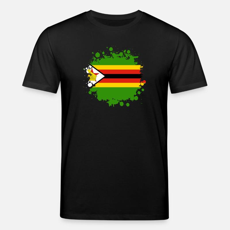 blob de drapeaux du Zimbabwe - T-shirt bio CREATOR Stanley/Stella Unisexe - noir